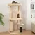 PawHut - Arbre à chat bande massante, griffoirs et jouets H.132cm - beige PawHut - Arbre à chat bande massante, griffoirs et jouets H.132cm - beige