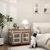 PawHut - Cage pour chien porte couliss verrouill H.63cm - beige bois noyer