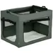 PawHut - Sac de transport pliable 2 poignées, 3 portes H.62cm - gris