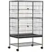 PawHut - Cage oiseau H.132cm-gris moucheté