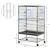 PawHut - Cage oiseau  H.132cm-gris moucheté
