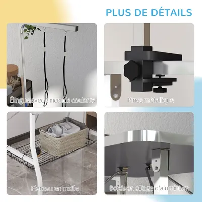 PawHut - Table toilettage pliante chien-bras réglable 2harnais max40kg-noir PawHut - Table toilettage pliante chien-bras réglable 2harnais max40kg-noir