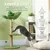PawHut - Arbre à chat avec plateforme, griffoir, 2 boules - beige vert