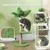 PawHut - Arbre à chat avec plateforme, griffoir, 2 boules - beige vert