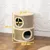 PawHut - Arbre à Chat Tour-Cylindrique, 2 niches + plateforme, sisal-Beige PawHut - Arbre à Chat Tour-Cylindrique, 2 niches + plateforme, sisal-Beige