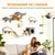 PawHut - Arbre à Chat Mural Parcours en Bois 6 Pièces - Crème Gris
