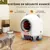 PawHut - Bac à litière autonettoyante 80L - blanc gris PawHut - Bac à litière autonettoyante 80L - blanc gris