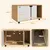 PawHut - Maison de toilette pour chat meuble cache litière-naturel blanc