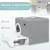 PawHut - Maison Toilette Chat - Porte Battante et Haute Pelle - Gris Blanc PawHut - Maison Toilette Chat - Porte Battante et Haute Pelle - Gris Blanc