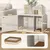 PawHut - Maison de toilette chat avec porte, griffoir, jeu boule-blanc PawHut - Maison de toilette chat avec porte, griffoir, jeu boule-blanc