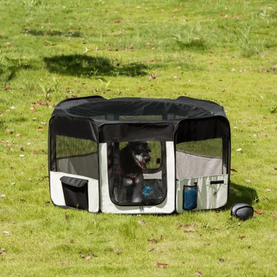 PawHut - Poussette pour chiens pliable imperméable H.94cm - gris