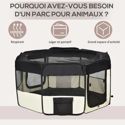PawHut - Poussette pour chiens pliable imperméable H.94cm - gris