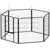 PawHut - Parc chien modulable pliable 6 panneaux porte H.80cm-noir PawHut - Parc chien modulable pliable 6 panneaux porte H.80cm-noir