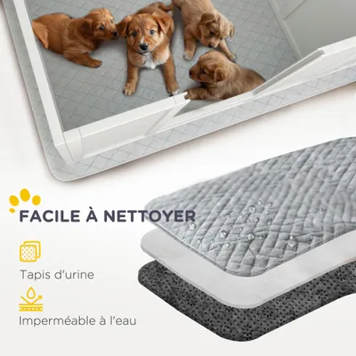 PawHut - Parc de mise bas pour chien  - H.50cm - blanc