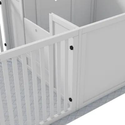 PawHut - Parc de mise bas pour chien  - H.50cm - blanc
