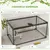 PawHut - Terrarium en verre - Couvercle coulissant verrouillable - noir