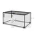 PawHut - Terrarium en verre - Couvercle coulissant verrouillable - noir