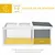 PawHut - Clapier porte double toit ouvrant grillage bois - gris blanc