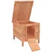 PawHut - Clapier Porte Rampe Verrouillable Toit Ouvrant Bitumé - orange