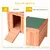 PawHut - Clapier Porte Rampe Verrouillable Toit Ouvrant Bitumé - orange