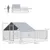 PawHut - Enclos Poulailler Chenil Acier Galvanisé avec Toit H.195 cm - gris