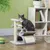 PawHut - Arbre à chat design-griffoir, jeu rotatif, panier, tunnel-gris PawHut - Arbre à chat design-griffoir, jeu rotatif, panier, tunnel-gris