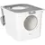 PawHut - Litière Chat Double Porte avec Pelle Incluse - blanc gris PawHut - Litière Chat Double Porte avec Pelle Incluse - blanc gris