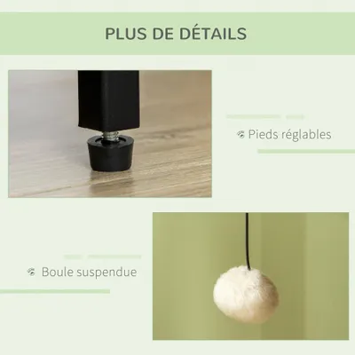 PawHut - Litière chat industriel avec porte latérale, boule - bois clair PawHut - Litière chat industriel avec porte latérale, boule - bois clair
