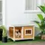 PawHut - Niche pour chien avec terrasse couverte et toit ouvrant - blanc