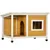 PawHut - Niche pour chien avec terrasse couverte et toit ouvrant - blanc PawHut - Niche pour chien avec terrasse couverte et toit ouvrant - blanc