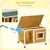 PawHut - Niche pour chien avec terrasse couverte et toit ouvrant - blanc