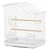PawHut - Cage à oiseau 4 portes H.45cm-blanc PawHut - Cage à oiseau 4 portes H.45cm-blanc