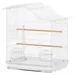 PawHut - Cage à oiseau 4 portes H.45cm-blanc