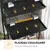 PawHut - Double cage à oiseaux avec roulettes et accessoires H.164cm - noir