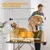 PawHut - Table toilettage pliante chien-réglable, étagère, 100kg max-noir