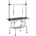 PawHut - Table toilettage pliante chien-réglable, étagère, 100kg max-noir