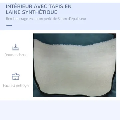PawHut - Sac pliable pour animaux - 2 poignées, 3 portes - H.51cm - bleu PawHut - Sac pliable pour animaux - 2 poignées, 3 portes - H.51cm - bleu