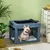 PawHut - Sac pliable pour animaux - 2 poignées, 3 portes - H.51cm - bleu PawHut - Sac pliable pour animaux - 2 poignées, 3 portes - H.51cm - bleu