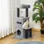 PawHut - arbre à chat multi-équipement H.125 cm - gris
