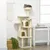 PawHut - Arbre à chat modulable griffoirs 2 niches 4 platef. boules - beige