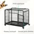 PawHut - Cage Transport Pliable - Roulettes & 2 Portes - H.69cm - Gris Noir