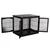 PawHut - Cage pour chien MDF 3 portes verrouillables max 30kg H.66cm - noir