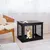 PawHut - Cage pour chien MDF 3 portes verrouillables max 30kg H.66cm - noir