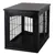 PawHut - Cage pour chien MDF 3 portes verrouillables max 30kg H.66cm - noir