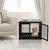 PawHut - Cage pour chien MDF 3 portes verrouillables max 30kg H.66cm - noir
