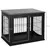 PawHut - Cage pour chien MDF 3 portes verrouillables max 30kg H.66cm - noir