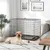 PawHut - cage chien pliable 2 portes verrouill. plateau amo. H.82 cm - noir PawHut - cage chien pliable 2 portes verrouill. plateau amo. H.82 cm - noir