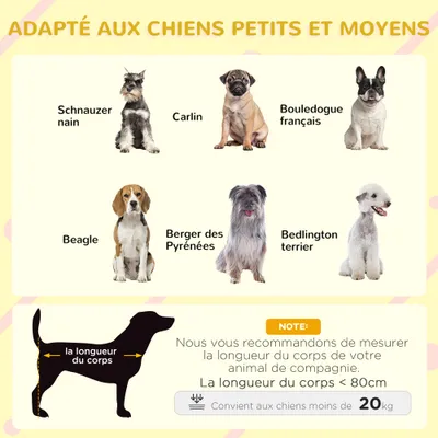 PawHut - niche chien cottage-2 fenêtres, porte, toit ouvrant bitumé - gris