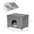 PawHut - Niche chat 2 en 1 avec coussin pliable - gris PawHut - Niche chat 2 en 1 avec coussin pliable - gris