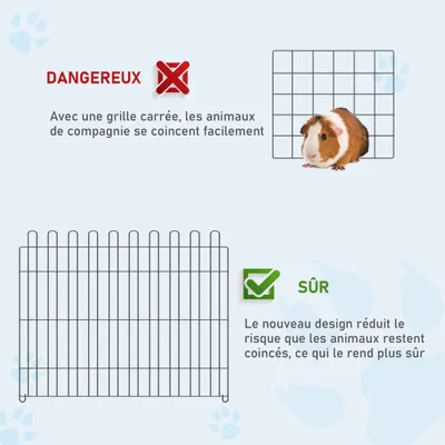 PawHut - Parc enclos pour chiens diamètre 158 cm 8 panneaux H.61cm - noir PawHut - Parc enclos pour chiens diamètre 158 cm 8 panneaux H.61cm - noir